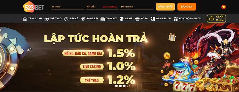 523bet luôn có những chương trình khuyến mãi hấp dẫn