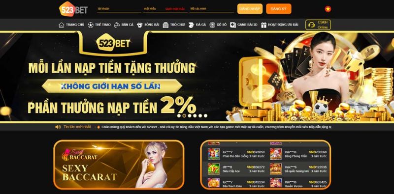 523bet là một nhà cái cá cược trực tuyến uy tín và chuyên nghiệp